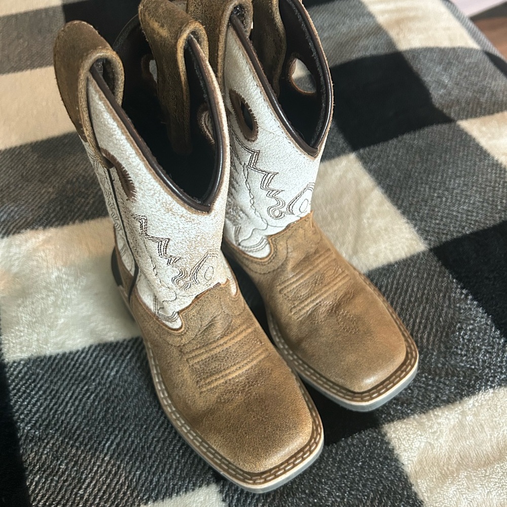 Kids Western Cowboy Boots - Brown and Cream Cody James